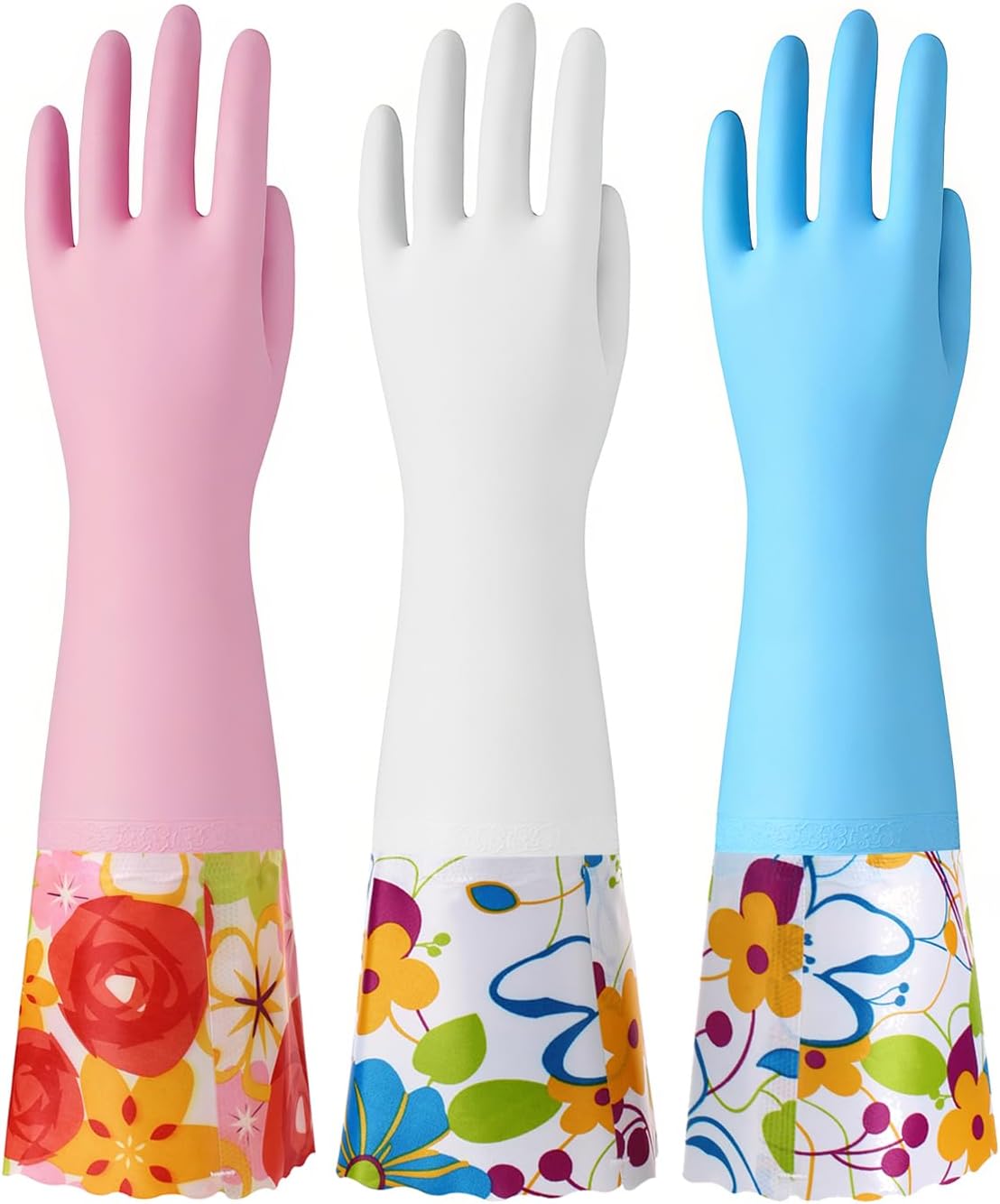 Rubber Glove Cleaning - 3 Pairs Rubber Cleaning Gloves, Household