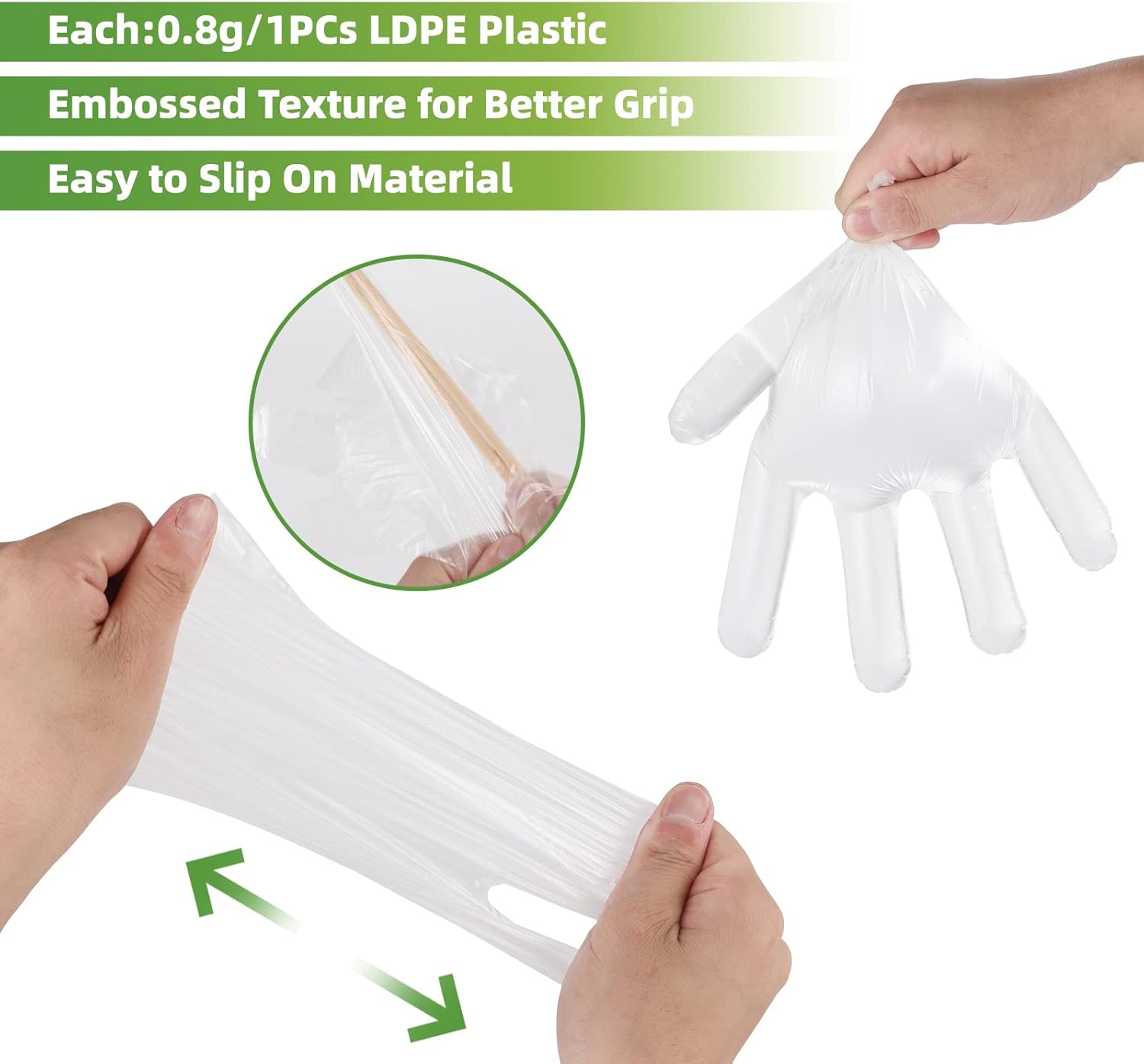 100 Pcs Plastic Disposable Glo - Rubber Glove Cleaning avis et prix