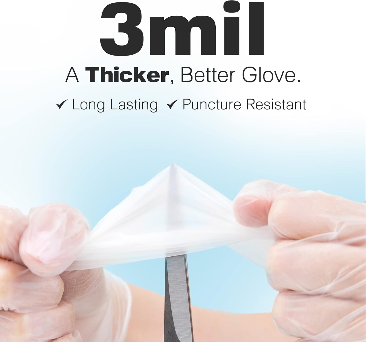 3 Mil Clear Vinyl Gloves - Foo - Latex Disposable Glove avis et prix