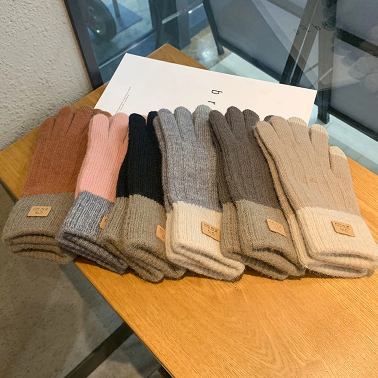 Women's Cable Knit Gloves Warm - Wool Glove Lined avis et prix