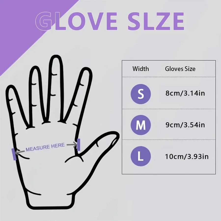 10/20/50/100PCS Purple Disposa - Nitrile Mechanic Glove avis et prix