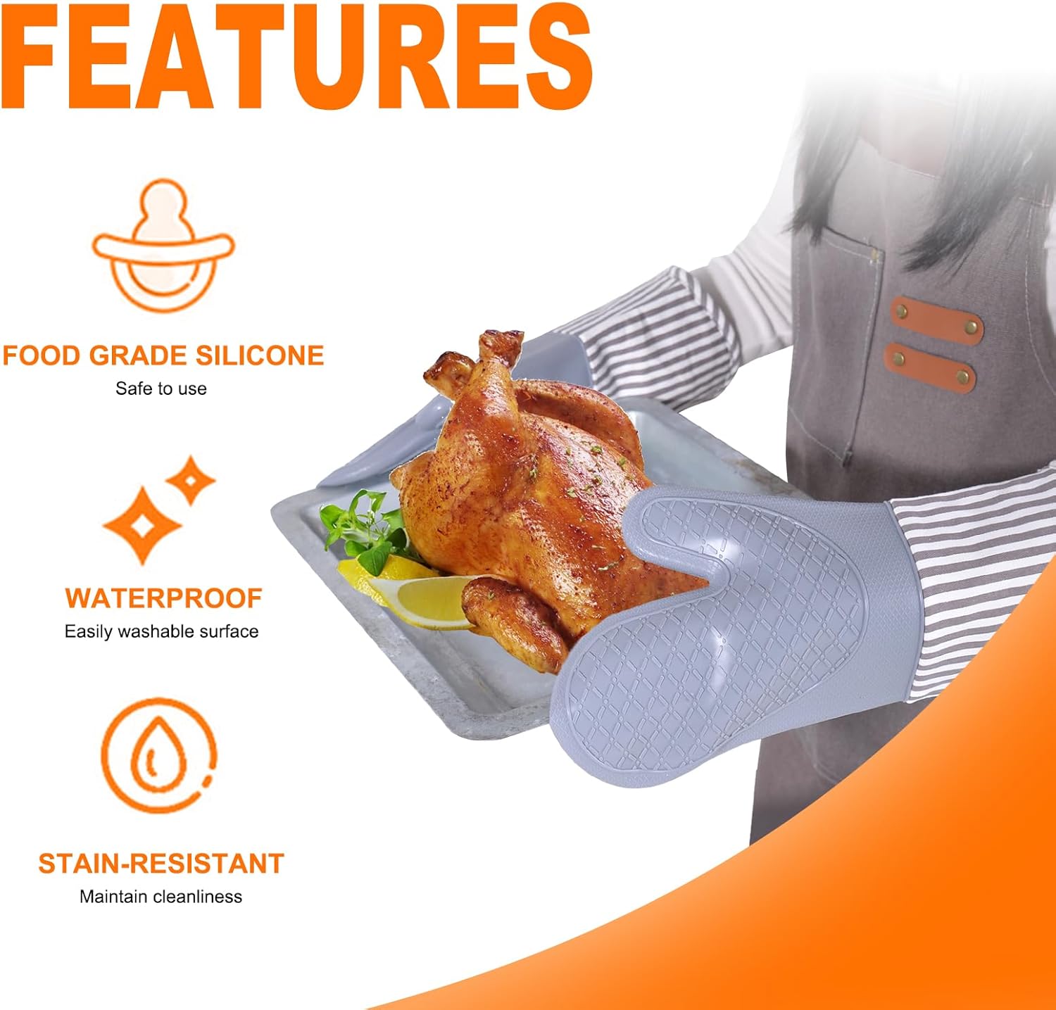 Silicone Oven Mitts, 500°F Hea - Heat Resistant Glove avis et prix