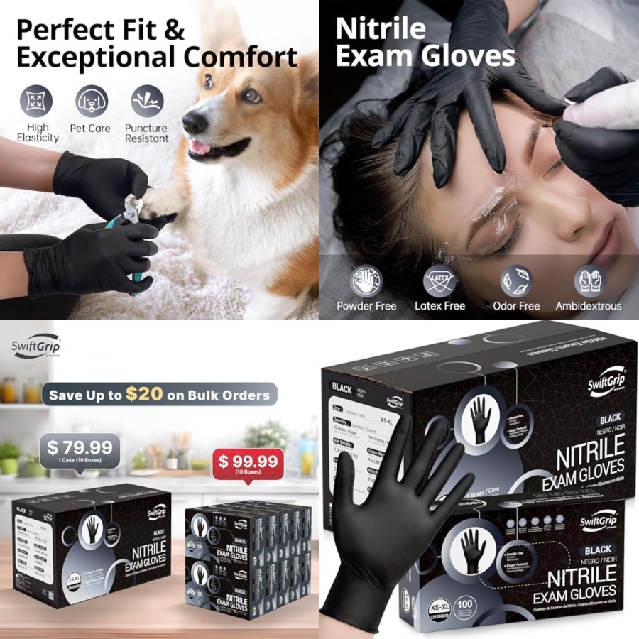SwiftGrip Disposable Nitrile E - Exam Glove Nitrile avis et prix