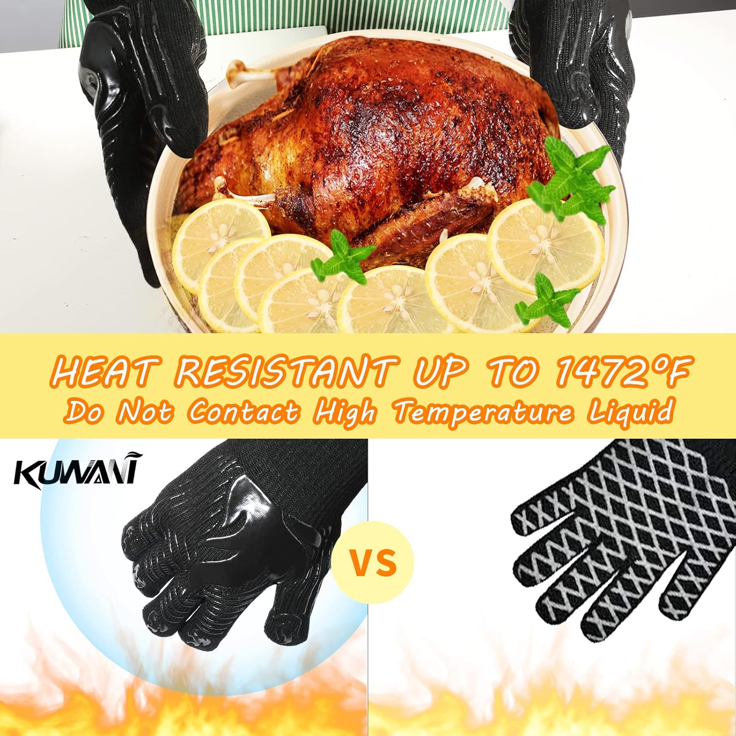 BBQ Gloves, 1472°F Heat Resist - Heat Resistant Glove avis et prix