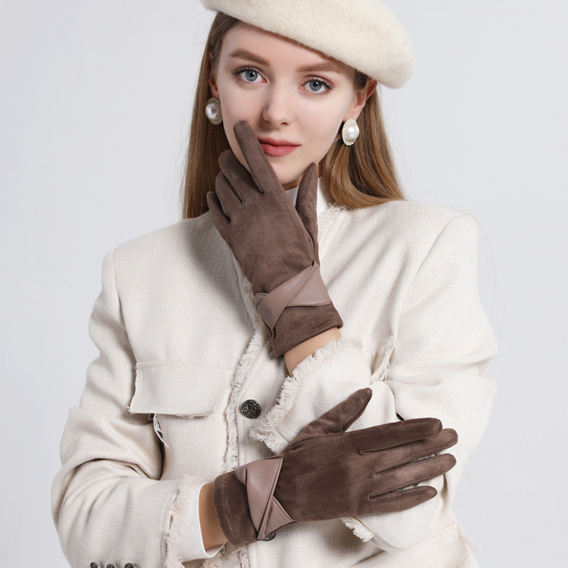 1 Pair Suede Gloves For Women  - Leather Driving Glove avis et prix