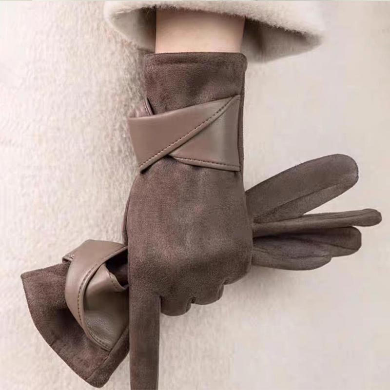 1 Pair Suede Gloves For Women  - Leather Driving Glove avis et prix