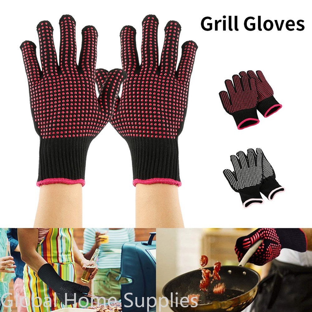 Barbecue Anti-scald Gloves Mic - Oven Mitt Silicone avis et prix