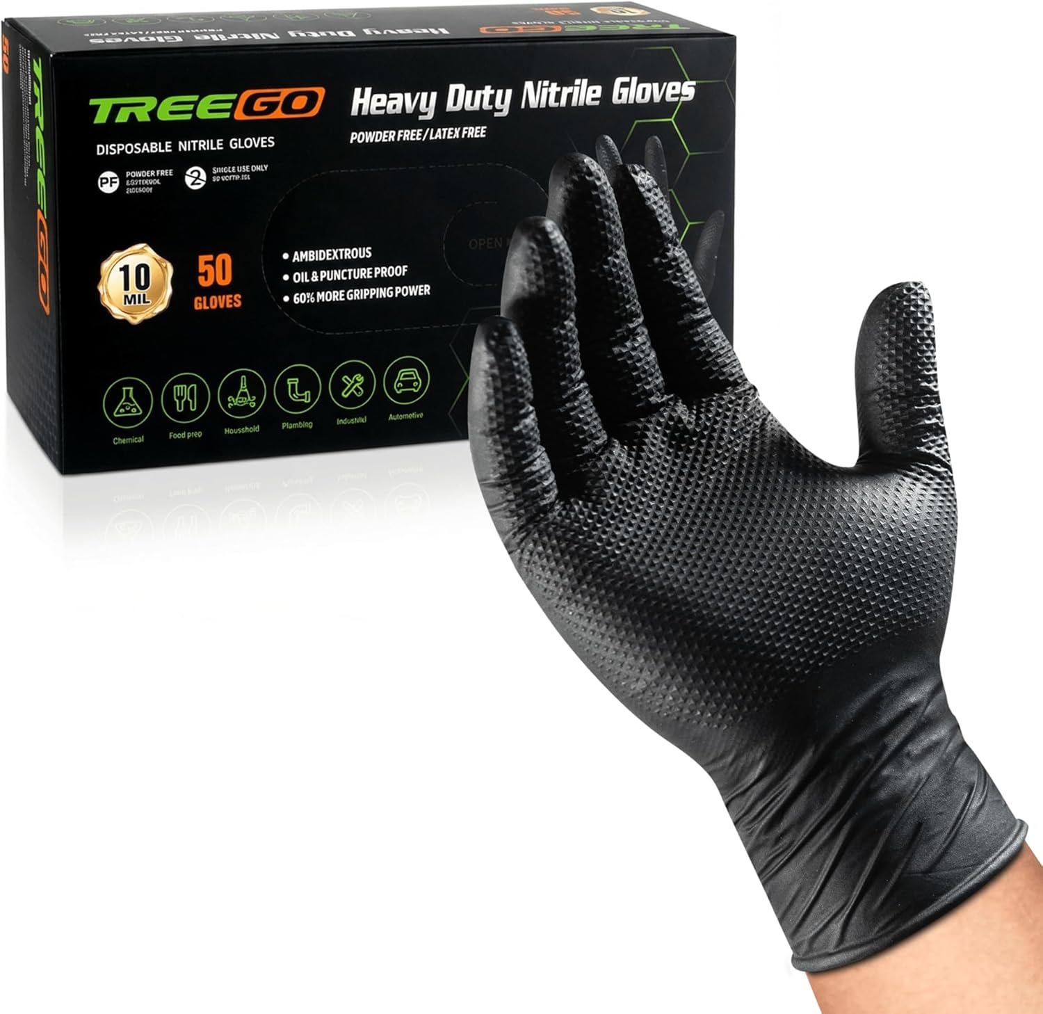 10 Mil Nitrile Gloves Large -  - Latex Disposable Glove avis et prix