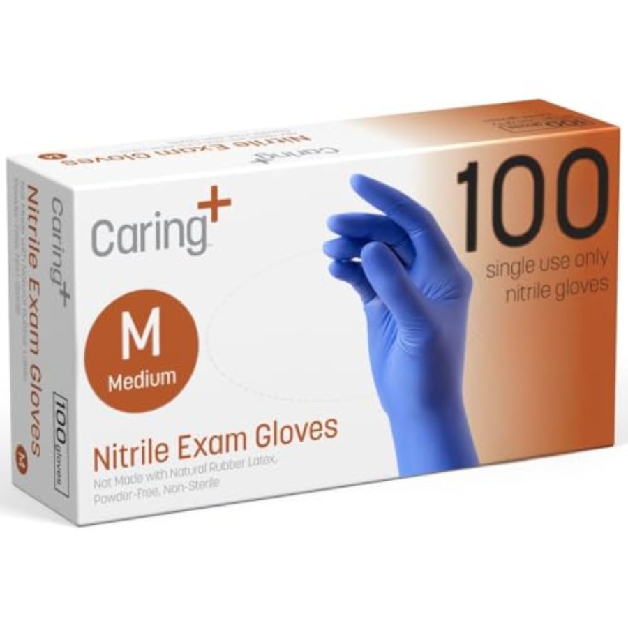 Caring Nitrile Exam Gloves, Bl - Exam Glove Nitrile avis et prix