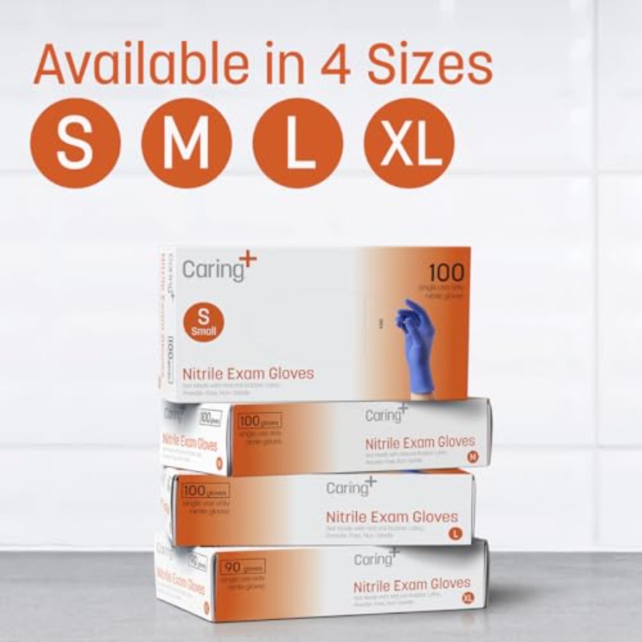 Caring Nitrile Exam Gloves, Bl - Exam Glove Nitrile avis et prix