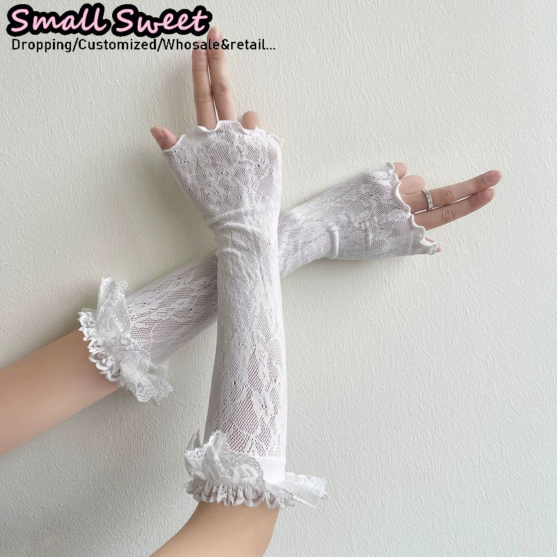 Women's Harajuku White Arm Sle - Fingerless Glove Knit avis et prix