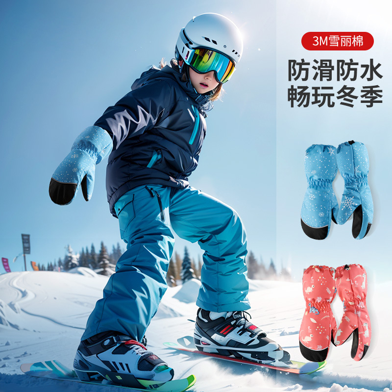 Kids Ski Gloves Winter Warm Wa - Ski Glove Waterproof avis et prix