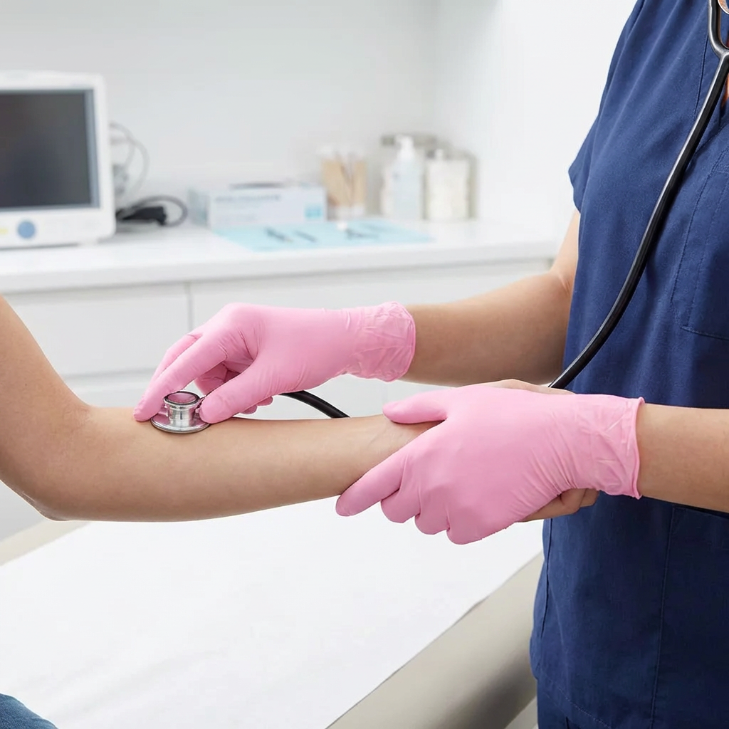 Simple Pink Nitrile Gloves 100 - Rubber Glove Cleaning avis et prix