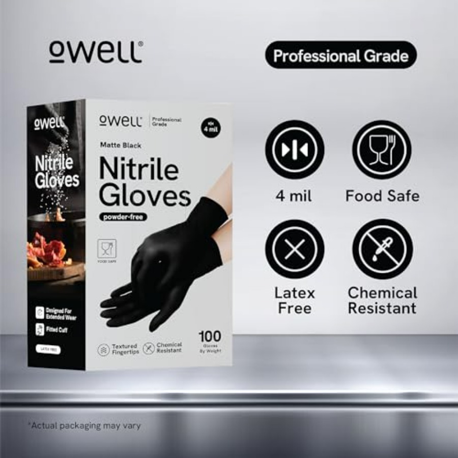 ® Black Nitrile Gloves - 4 Mil - Exam Glove Nitrile avis et prix