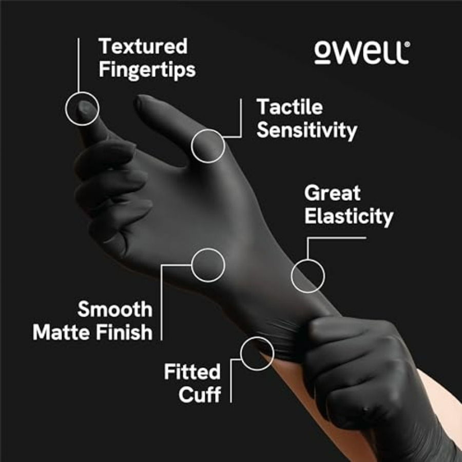 ® Black Nitrile Gloves - 4 Mil - Exam Glove Nitrile avis et prix