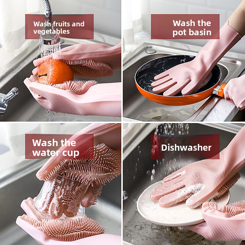 Silicone dishwashing gloves, m - Dish Glove Rubber avis et prix