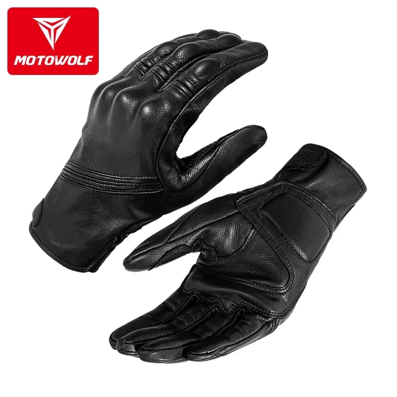 Leather Motorcycle Gloves Men' - Motorcycle Glove Knuckle avis et prix