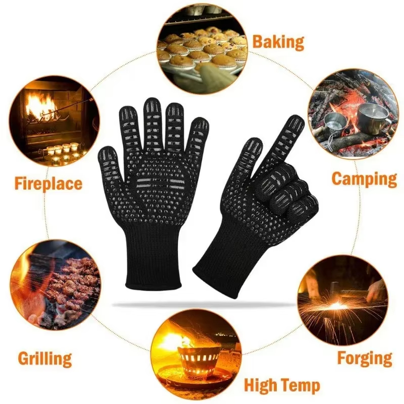 One Piece BBQ Gloves High Temp - Oven Mitt Silicone avis et prix
