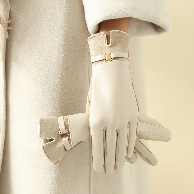 1 Pair of Gloves for Women in  - Leather Driving Glove avis et prix