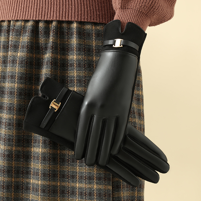 1 Pair of Gloves for Women in  - Leather Driving Glove avis et prix