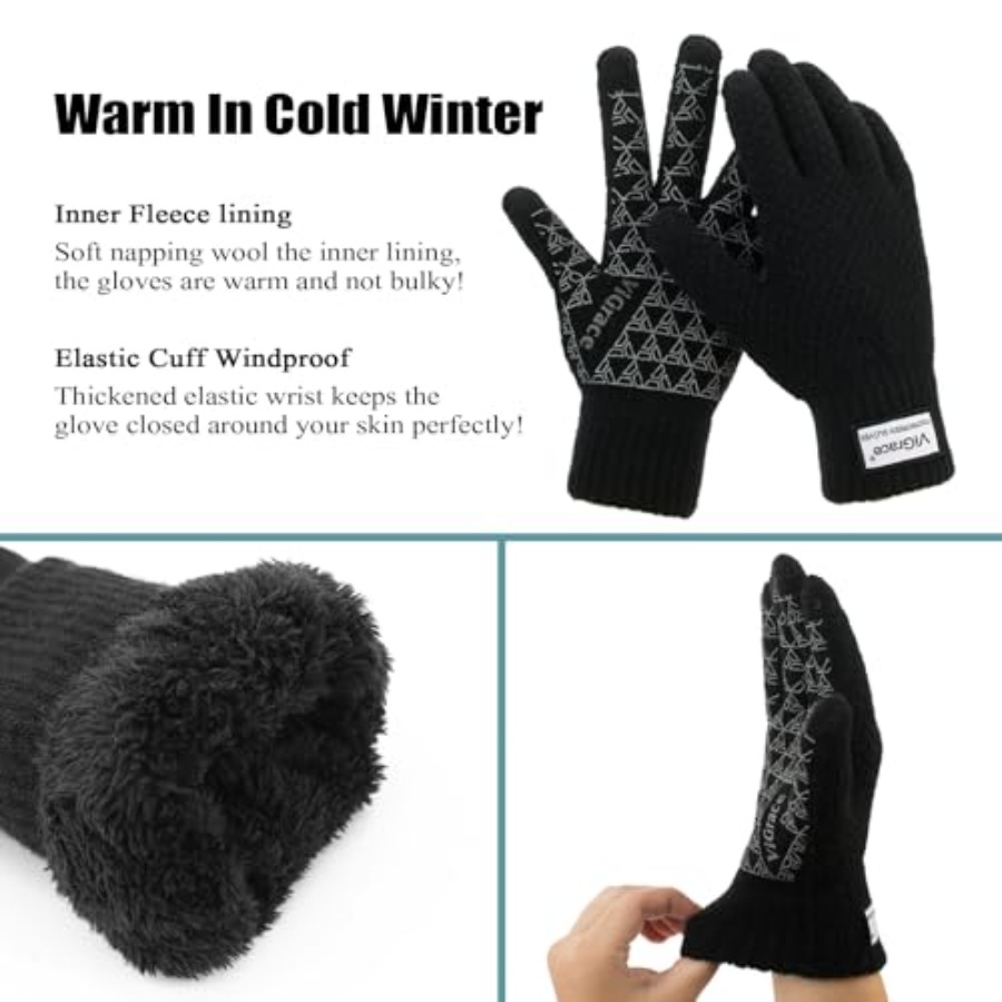 ViGrace Thickened Winter Warm  - Wool Glove Lined avis et prix