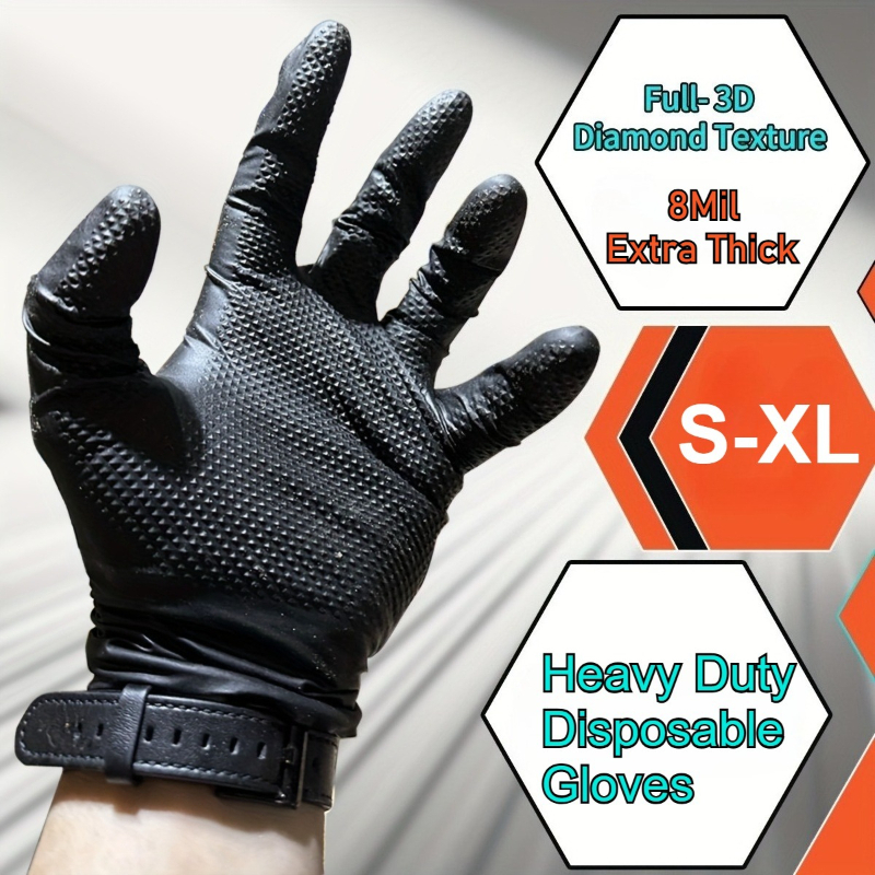 Extra Thick 8 Mil  Heavy Duty  - Nitrile Mechanic Glove avis et prix