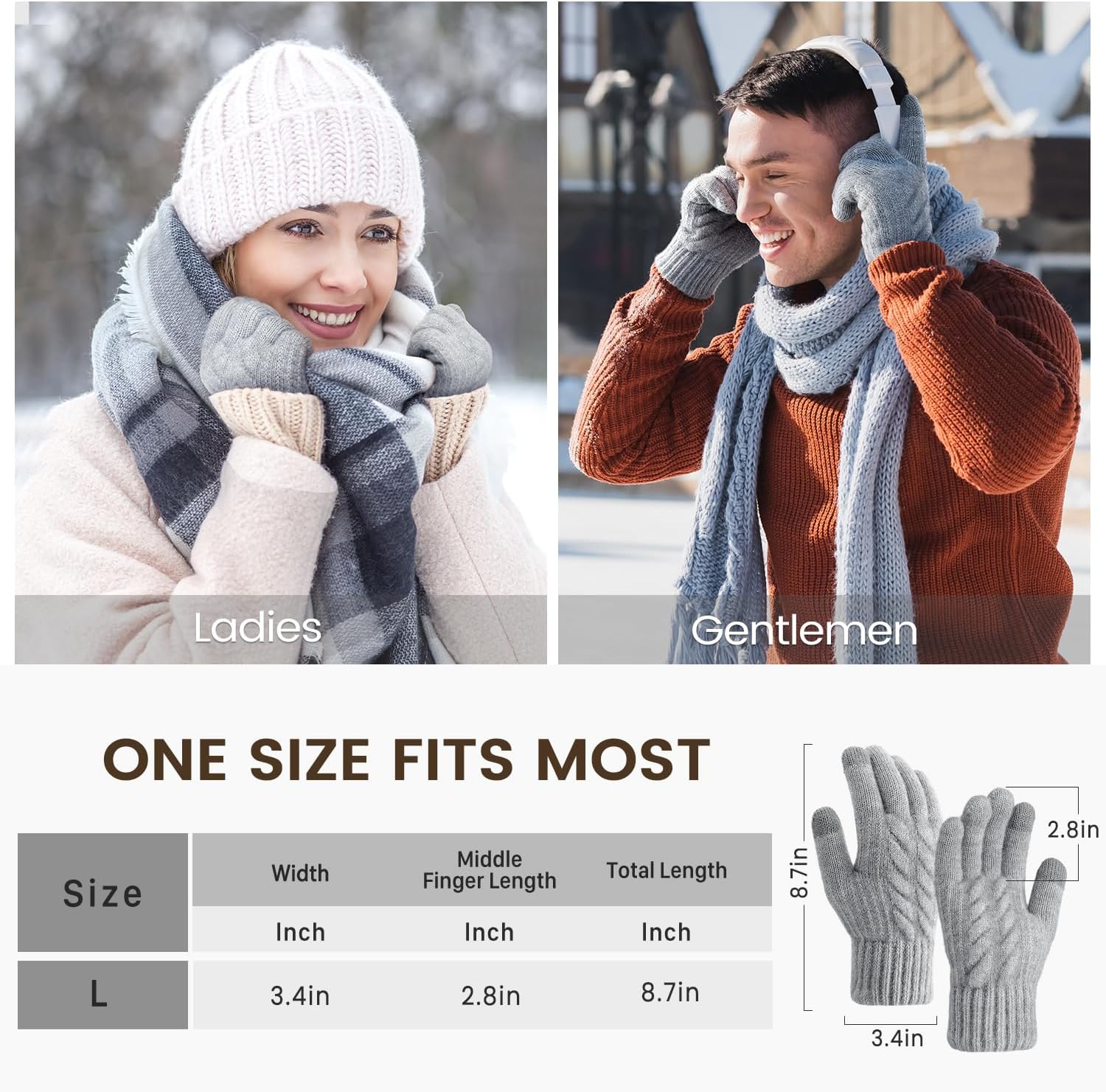 Winter Gloves – Thick Wool Fle - Winter Glove Insulated avis et prix
