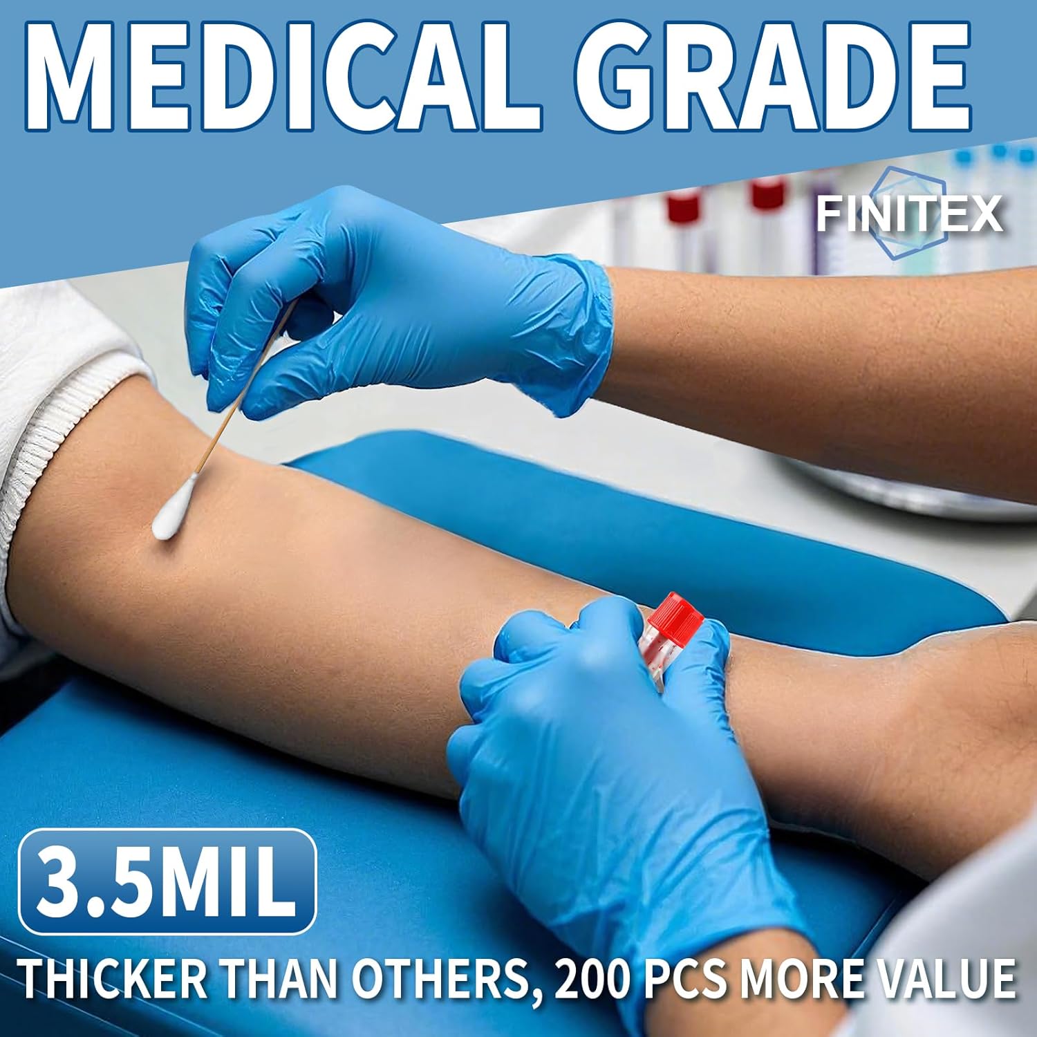 Blue Nitrile Exam Gloves - 200 - Exam Glove Nitrile avis et prix
