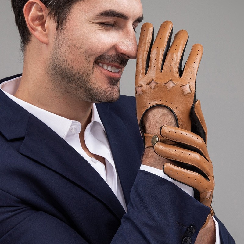 Men Leather Gloves Motorcycle  - Leather Driving Glove avis et prix