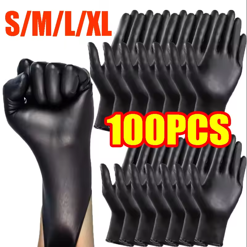 100/50/20PCS Black Nitrile Glo - Nitrile Mechanic Glove avis et prix
