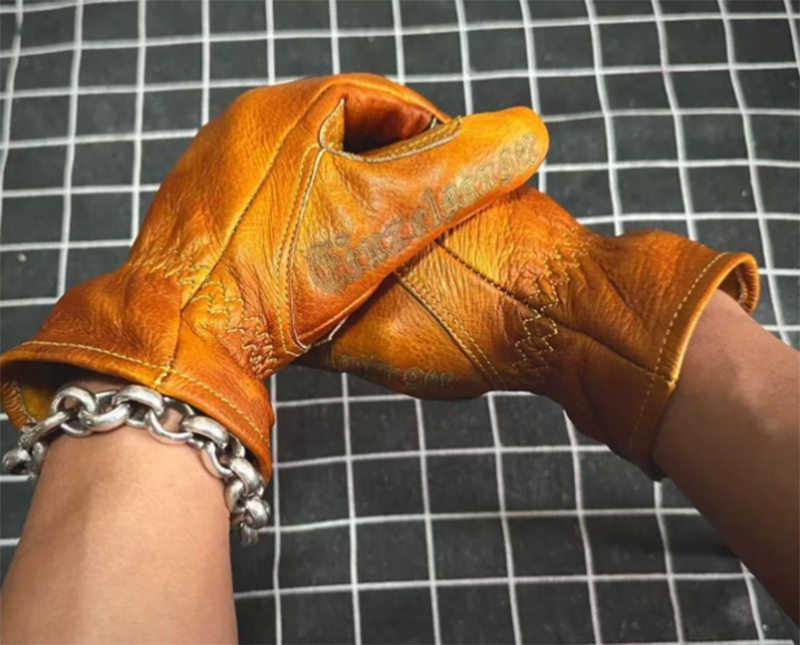 Handmade Genuine Leather Retro - Motorcycle Glove Knuckle avis et prix