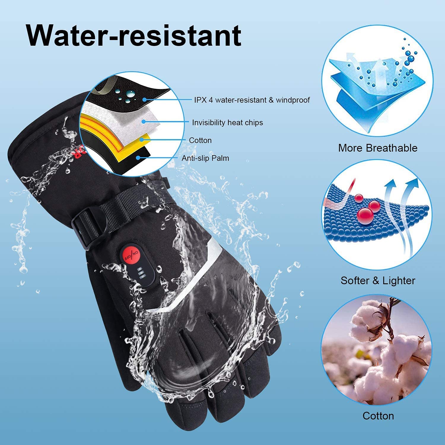 SNOW DEER Winter Heated Gloves - Heat Resistant Glove avis et prix