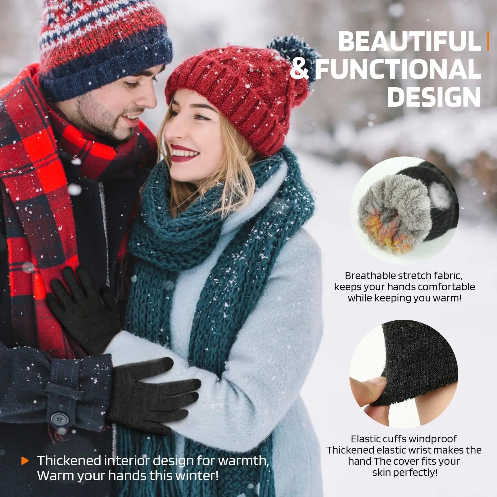 1-5Pairs Winter Outdoor Sports - Magic Touch Glove avis et prix