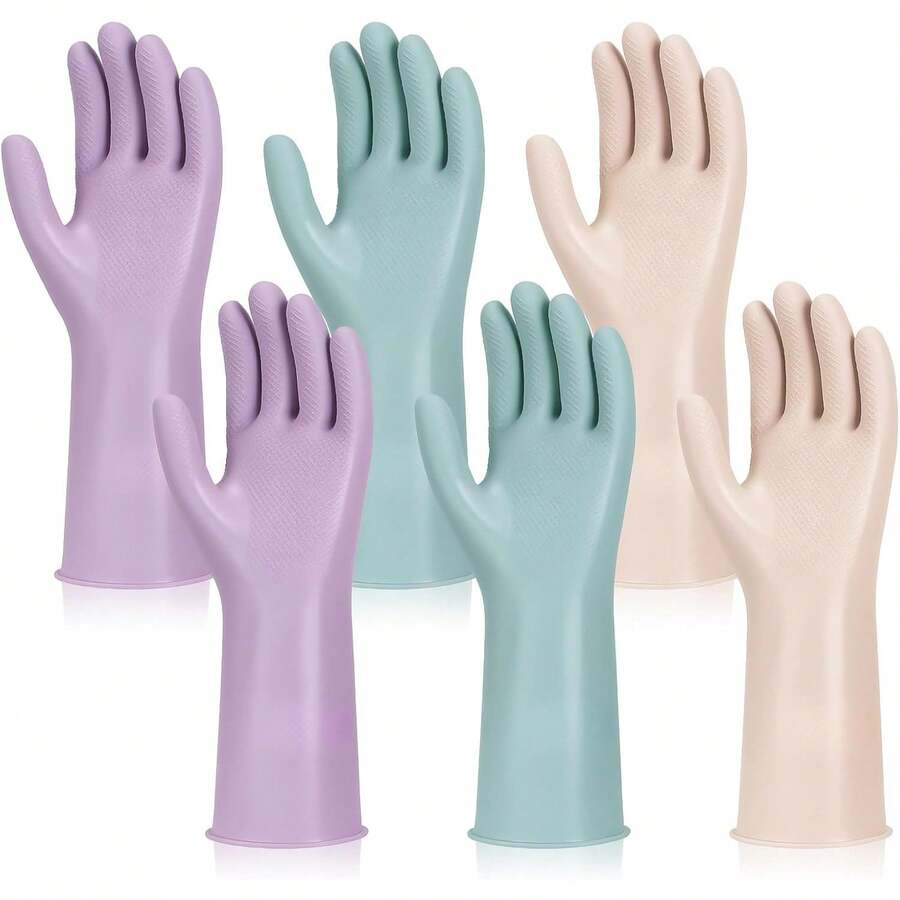 6 Pairs Rubber Cleaning Gloves - Dish Glove Rubber avis et prix