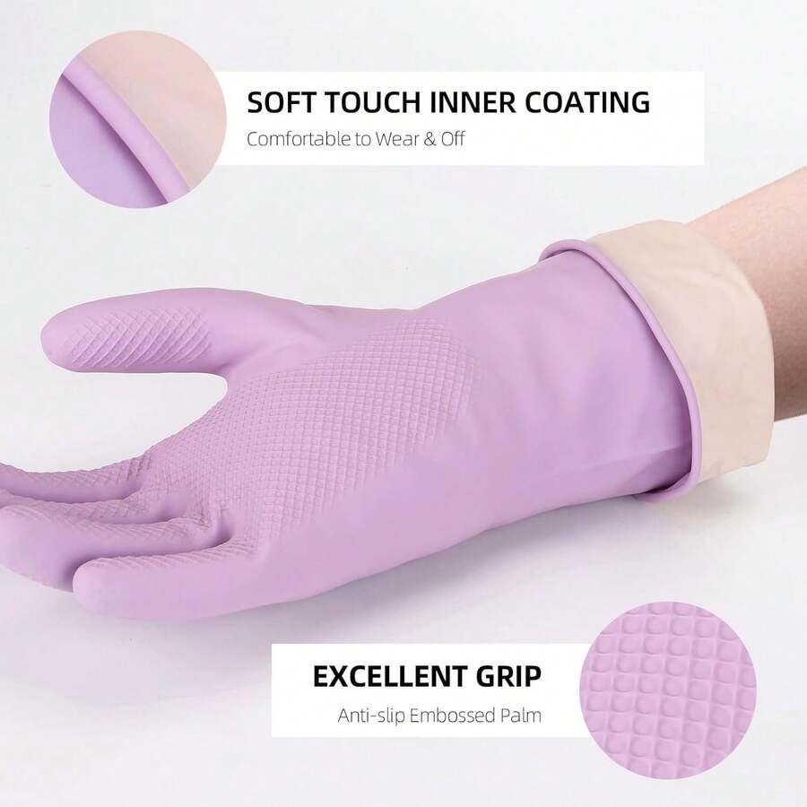 6 Pairs Rubber Cleaning Gloves - Dish Glove Rubber avis et prix