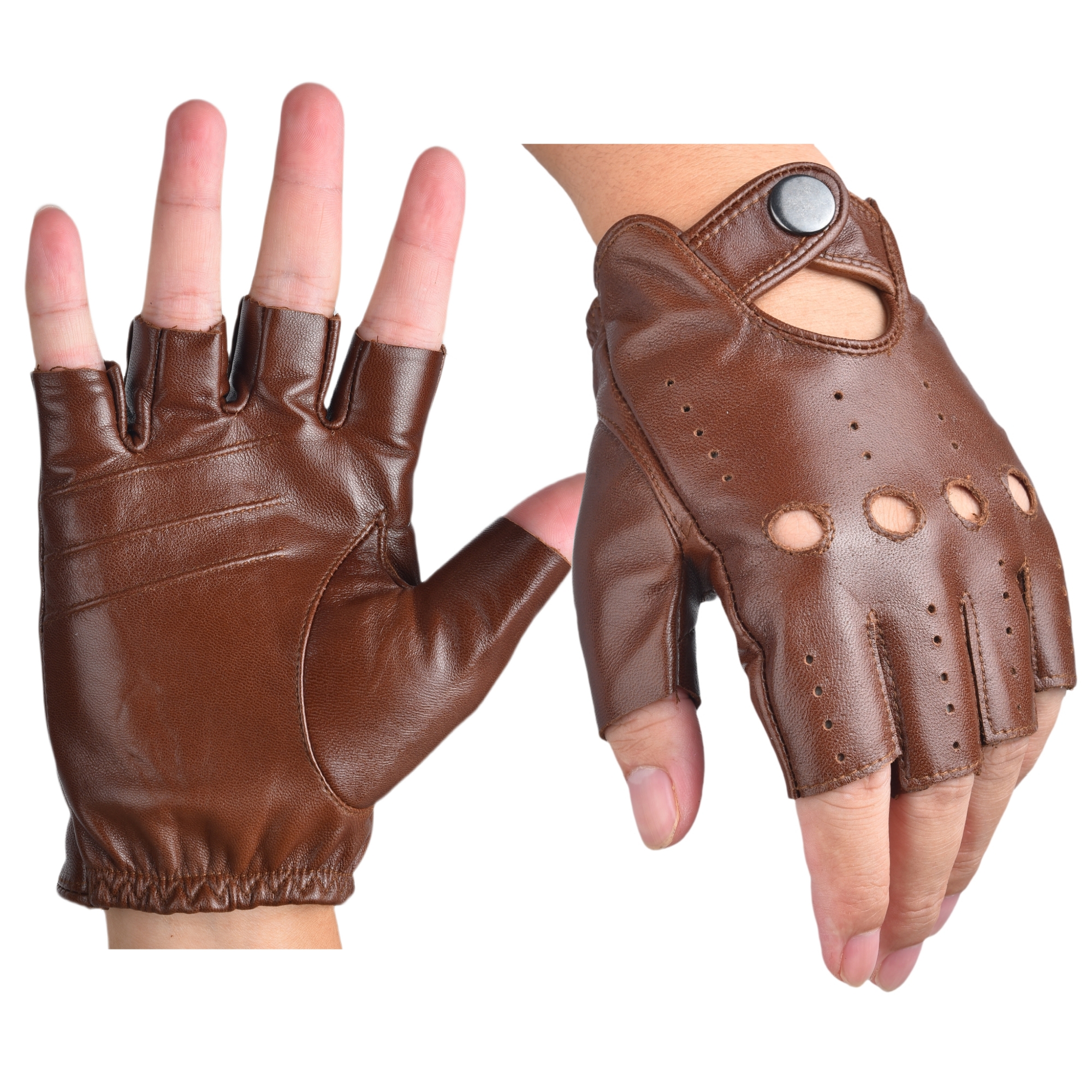 Mens Fingerless Half Finger Le - Leather Driving Glove avis et prix