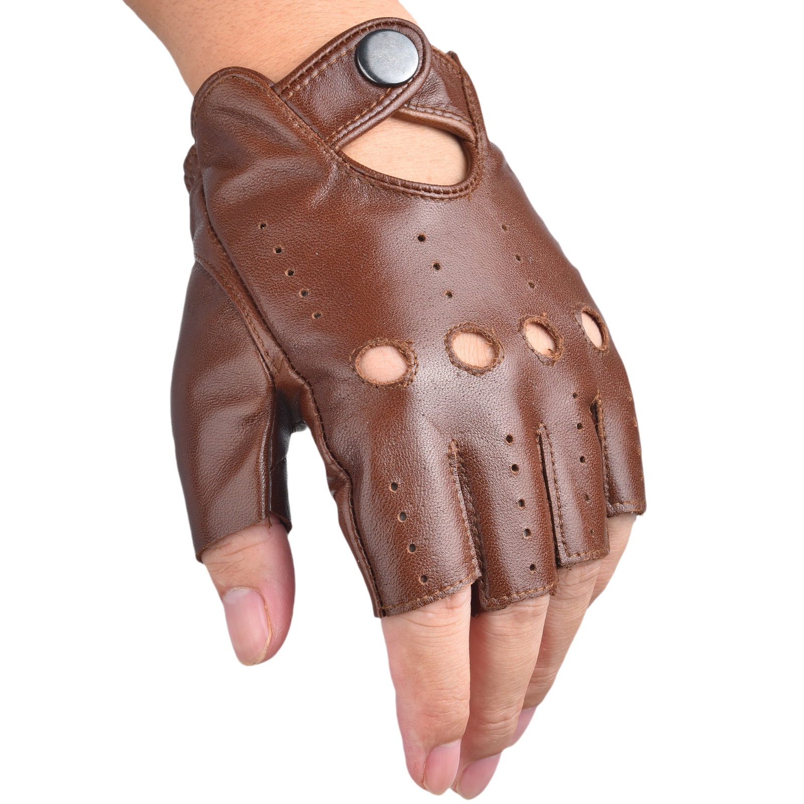 Mens Fingerless Half Finger Le - Leather Driving Glove avis et prix