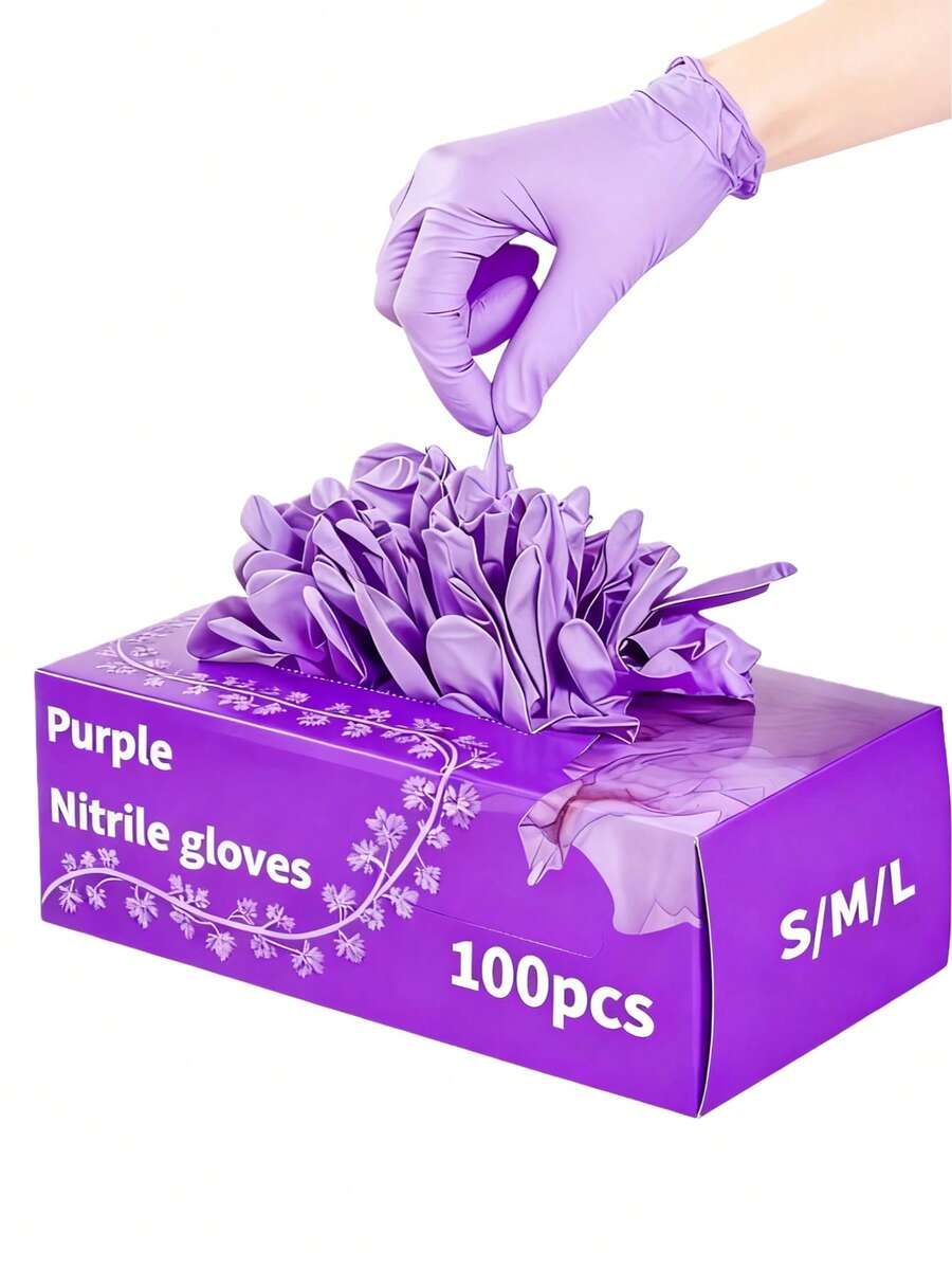 100/50/4pcs Disposable Purple  - Latex Disposable Glove avis et prix
