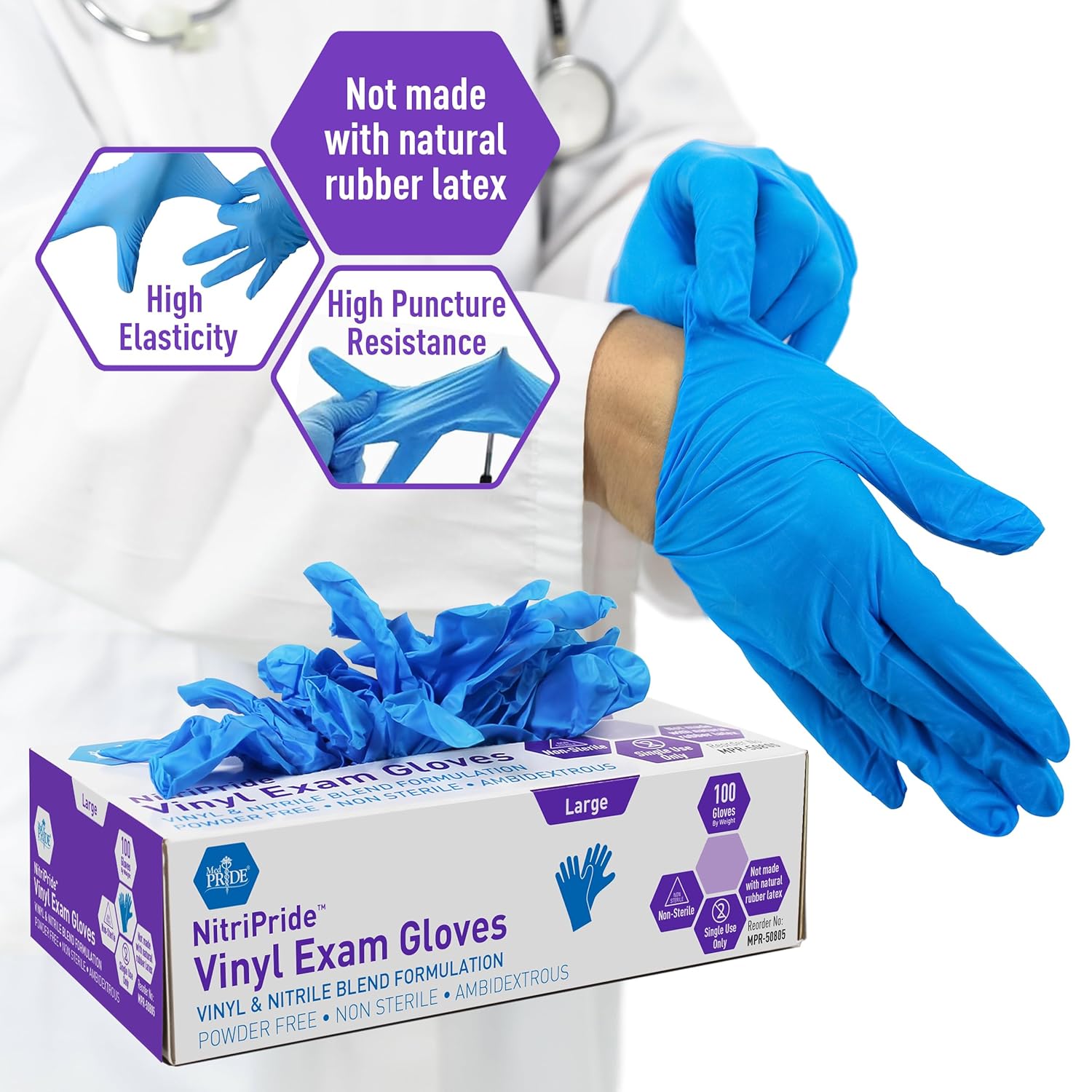 Nitrile/Vinyl Blend Exam Glove - Exam Glove Nitrile avis et prix