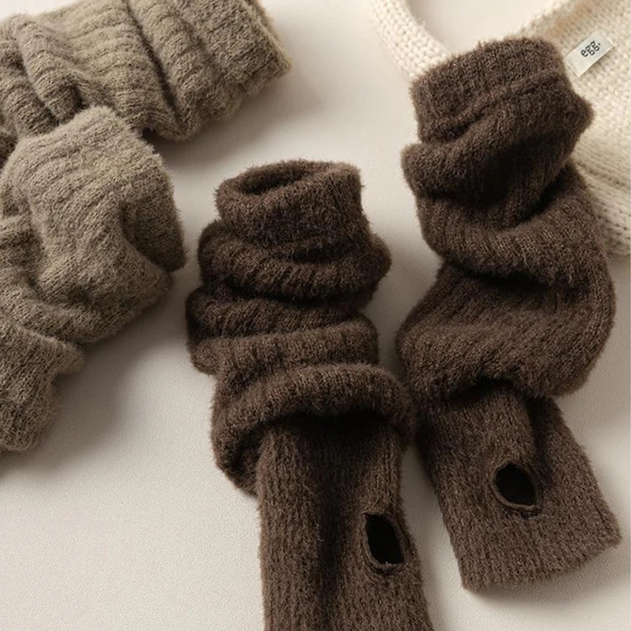 Winter Warm Long Sleeves Glove - Fingerless Glove Knit avis et prix