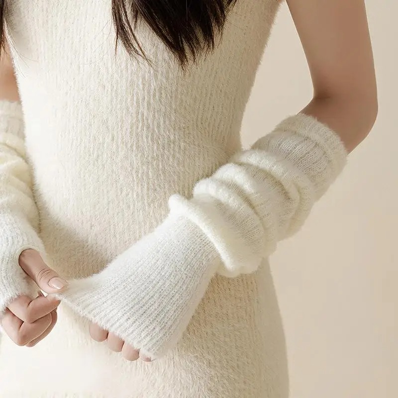 Winter Warm Long Sleeves Glove - Fingerless Glove Knit avis et prix