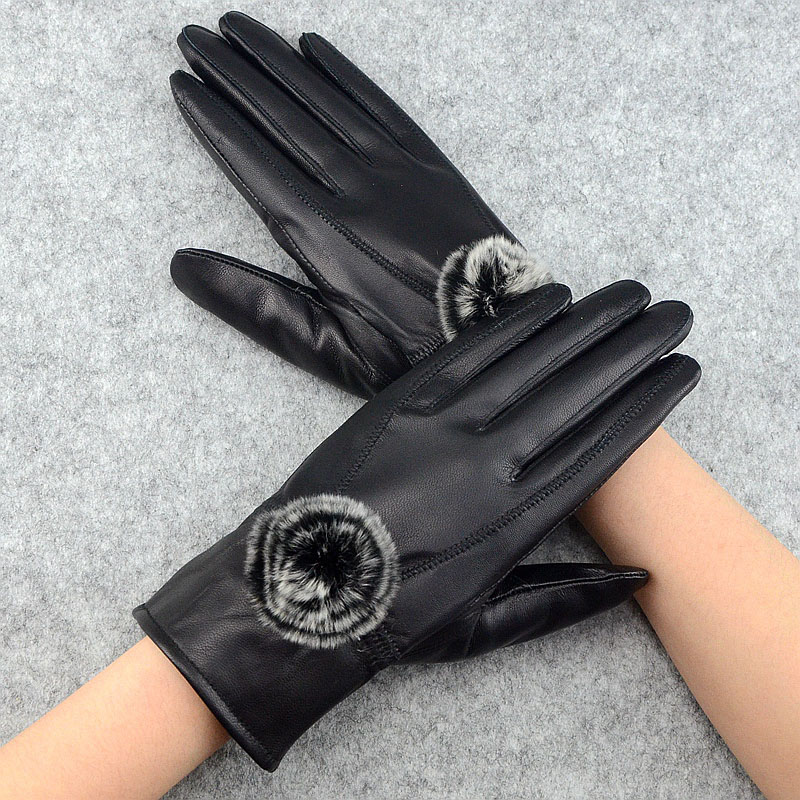 Women Winter Genuine Leather G - Wool Glove Lined avis et prix