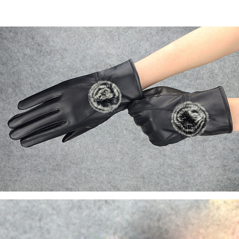 Women Winter Genuine Leather G - Wool Glove Lined avis et prix