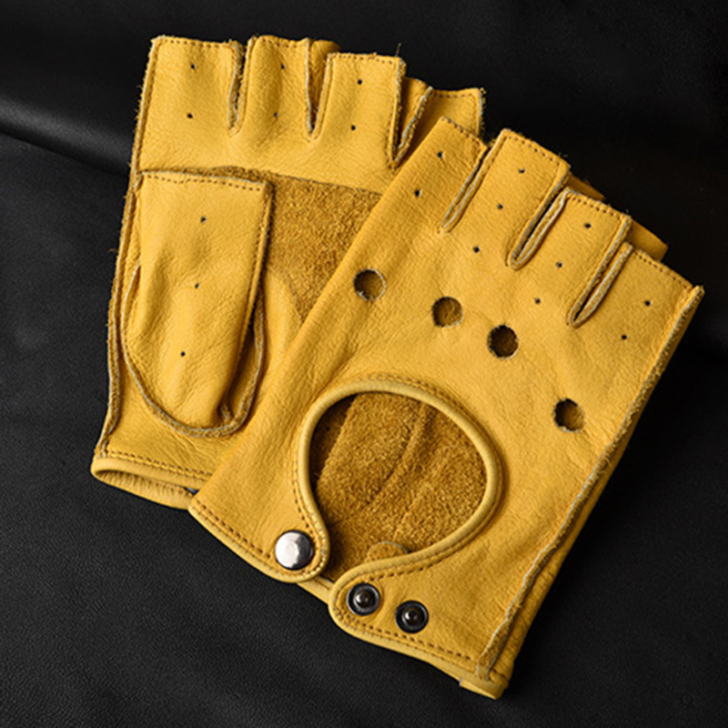 Leather Gloves Men's Half Fing - Leather Driving Glove avis et prix