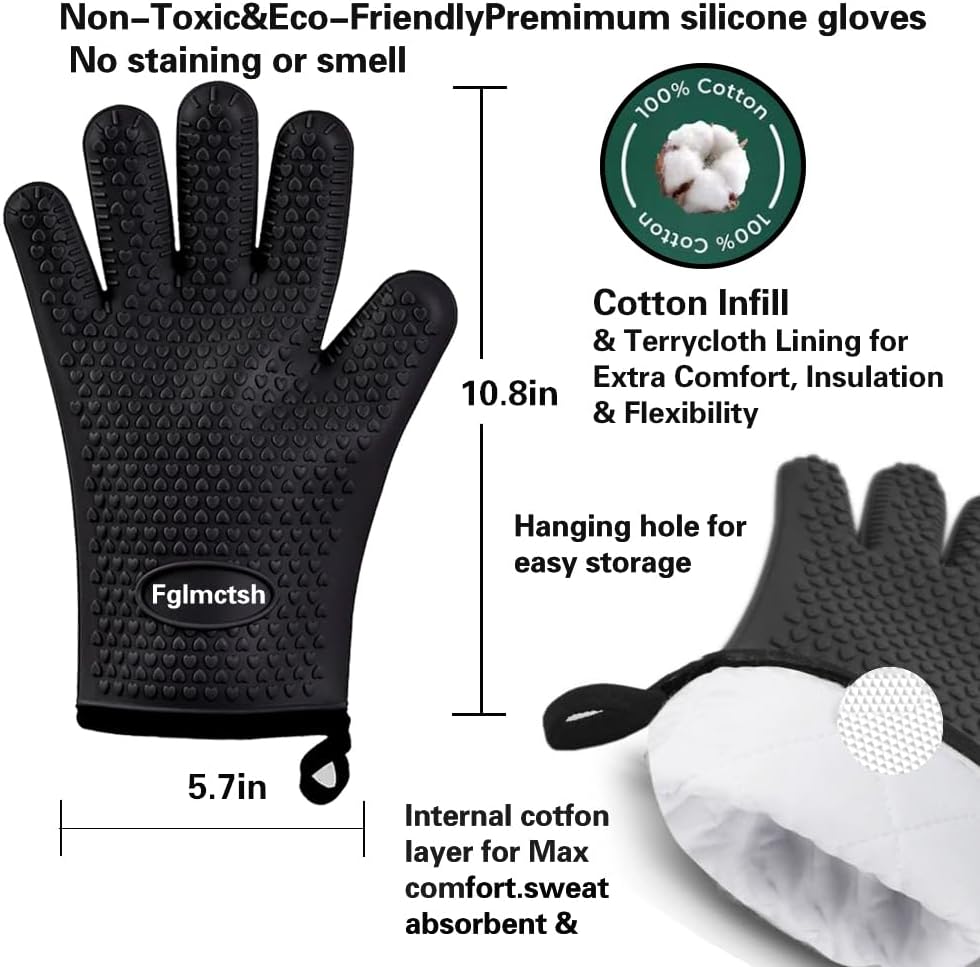 Silicone Oven Mitts, Heat Resi - Heat Resistant Glove avis et prix