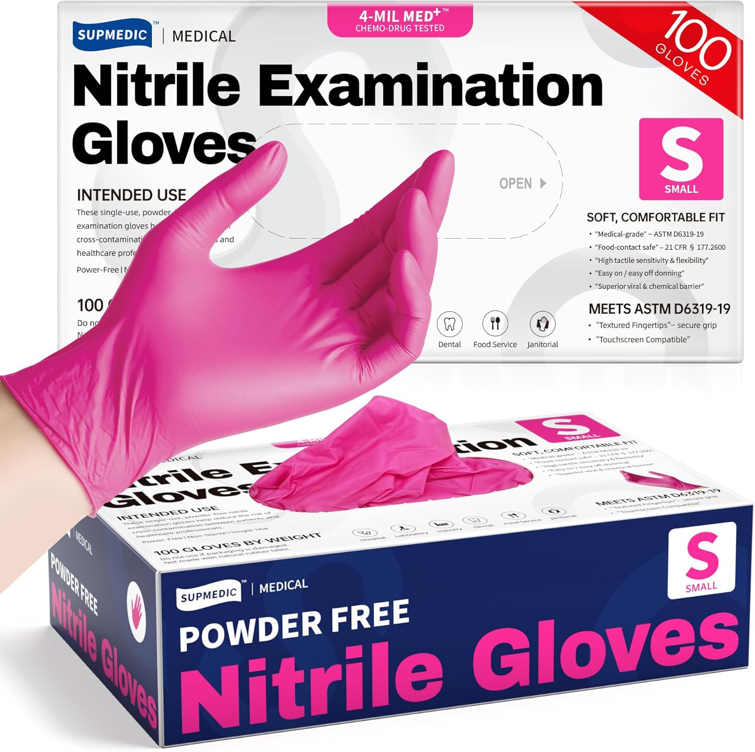 4 Mil Nitrile Exam Gloves, Pow - Exam Glove Nitrile avis et prix
