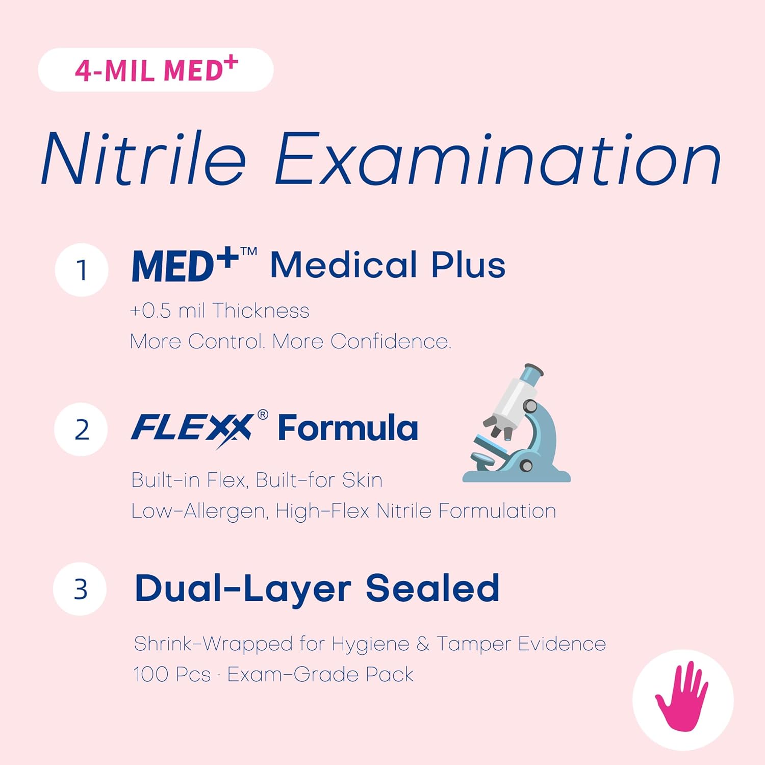 4 Mil Nitrile Exam Gloves, Pow - Exam Glove Nitrile avis et prix