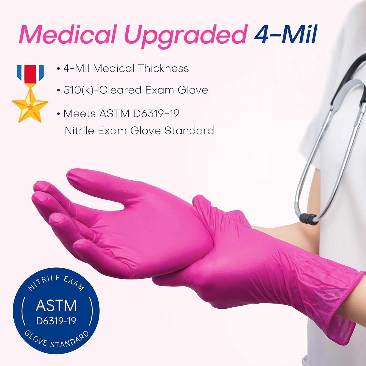 4 Mil Nitrile Exam Gloves, Pow - Exam Glove Nitrile avis et prix