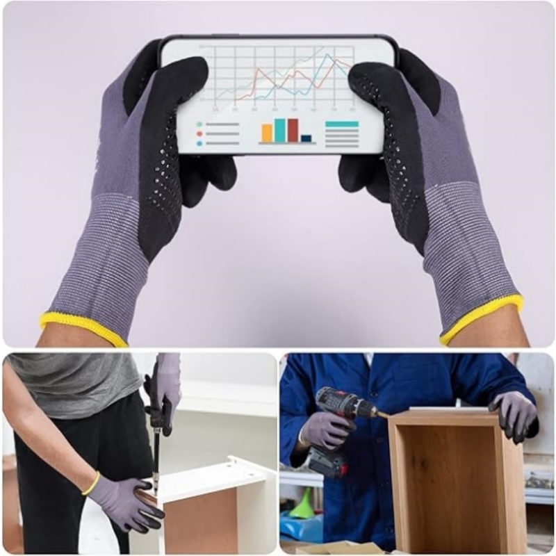 Micro-Foam Safety Work Gloves  - Nitrile Mechanic Glove avis et prix