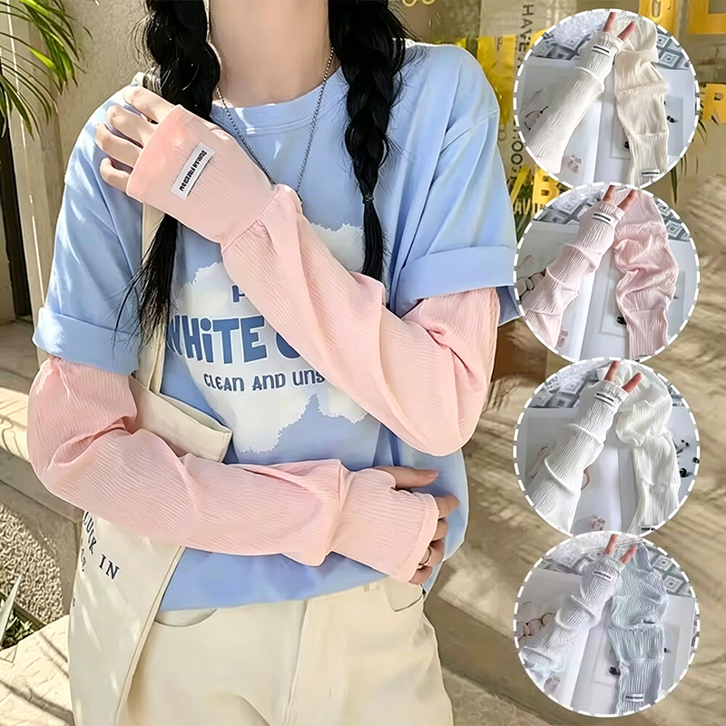 Summer Loose Ice Silk Uv Prote - Fingerless Glove Knit avis et prix